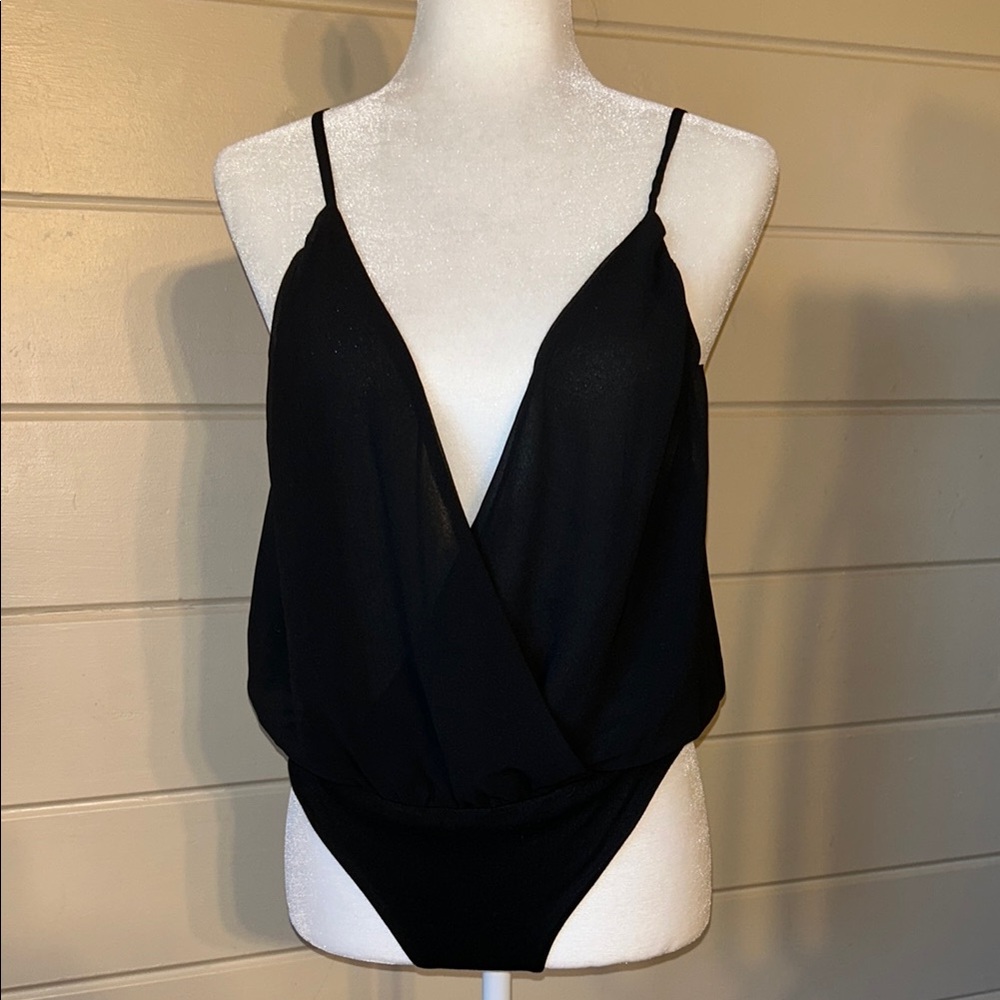 Sheer Bodysuit with Adjustable Straps – Size Small